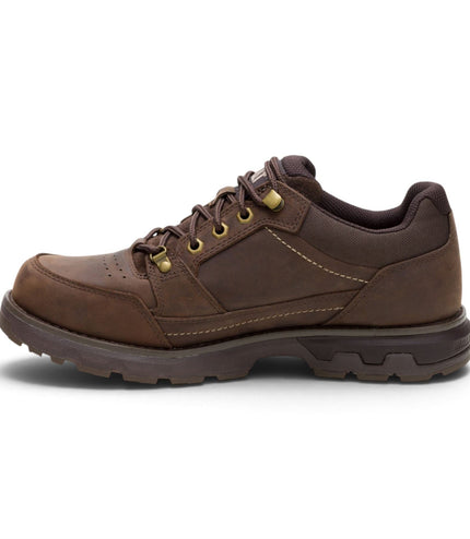Caterpillar (CAT) Men's Dark Brown Leather Water-Resistant Hiking Shoes - Pursue Hiker Lo