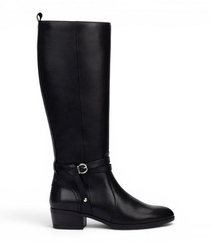 Pikolinos Women's Knee High Tall Black Leather Boots - Daroca
