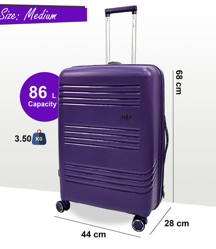 Camborne Medium Hard Shell Suitcase in Purple