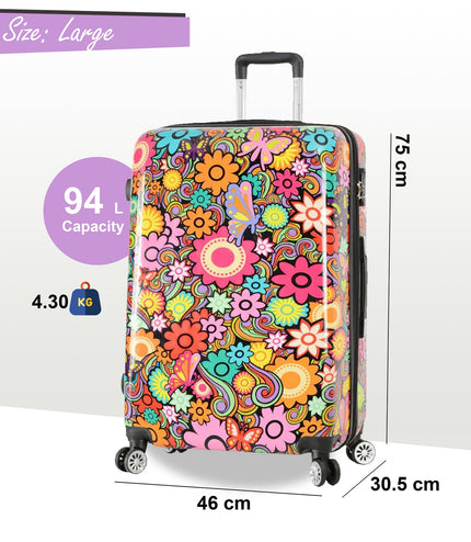 Congleton Large Hard Shell Suitcase in Flower