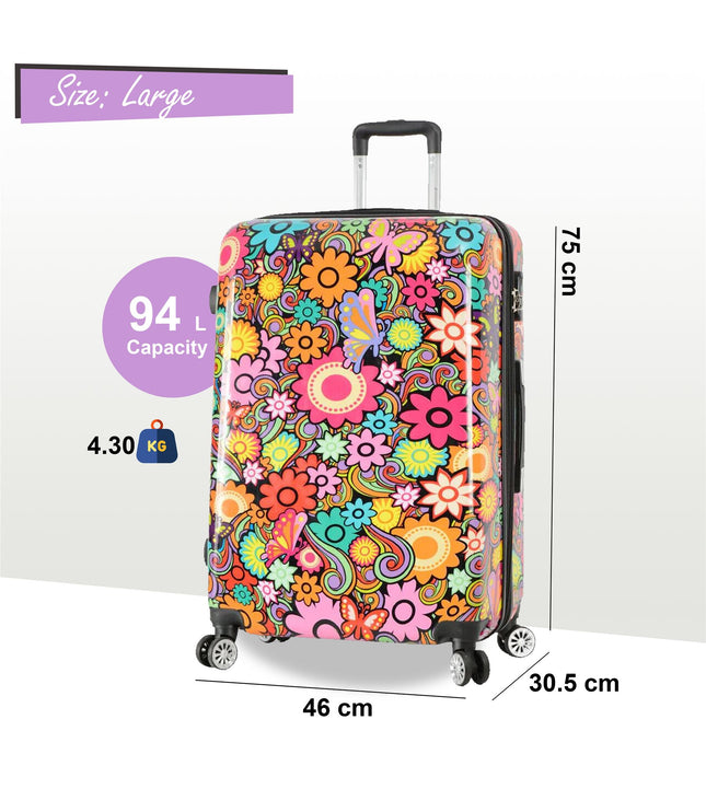 Congleton Large Hard Shell Suitcase in Flower