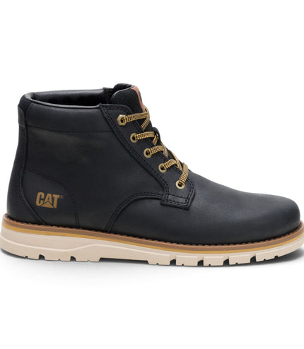 Caterpillar (CAT) Men's Water-Resistant Black Leather Ankle Boots - Estimate Chukka