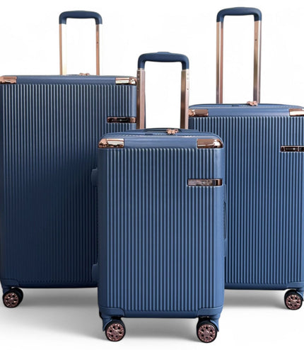 Cowra Set of 3 Hard Shell Suitcase in Navy Blue