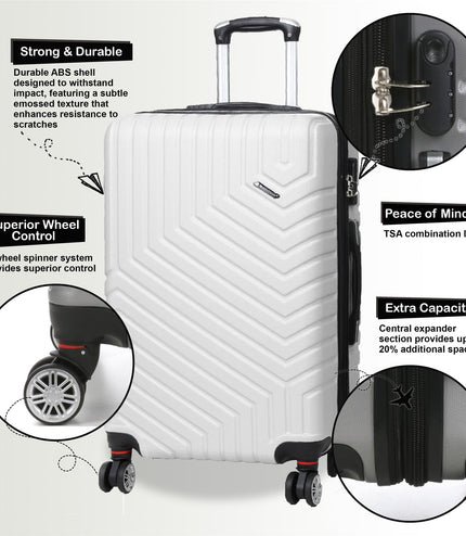 Bega Large Hard Shell Suitcase in White