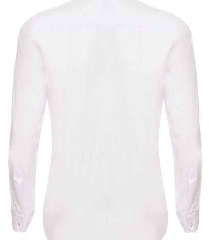 Mens Peaky Blinders Removable Collar Nehru White Collarless Shirt
