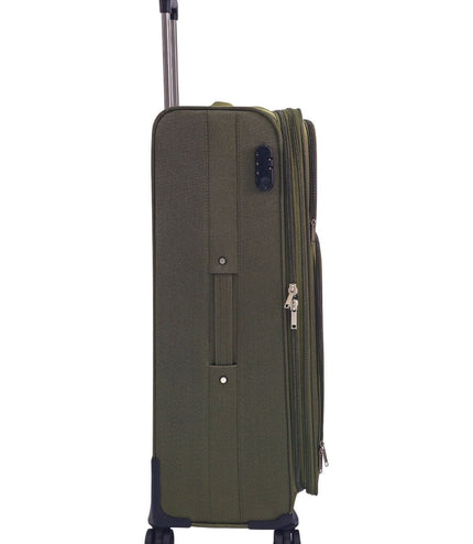 Andover Large Soft Shell Suitcase in Khaki