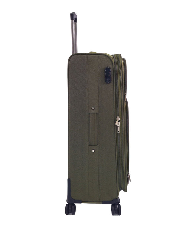 Andover Large Soft Shell Suitcase in Khaki