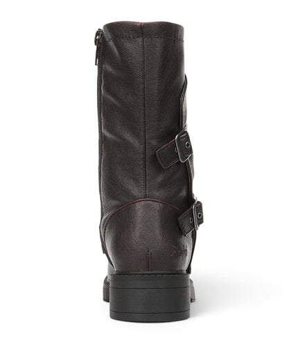 Blowfish Malibu Women's Wine Faux Leather Mid-Calf Biker Boots - Venice-2