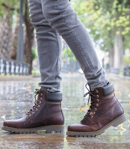 Panama Jack 03 C52 Mens Brown Waterproof Leather Laces Hiking Ankle Boots