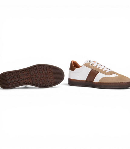 Martinelli Men's Brown Leather Sneakers Trainer Shoes - Seaford