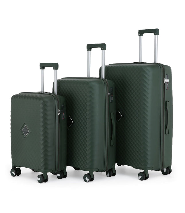 Courtenay Set of 3 Hard Shell Suitcase in Green
