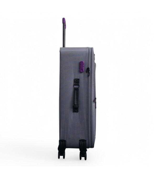 Handa Large Soft Shell Suitcase in Grey