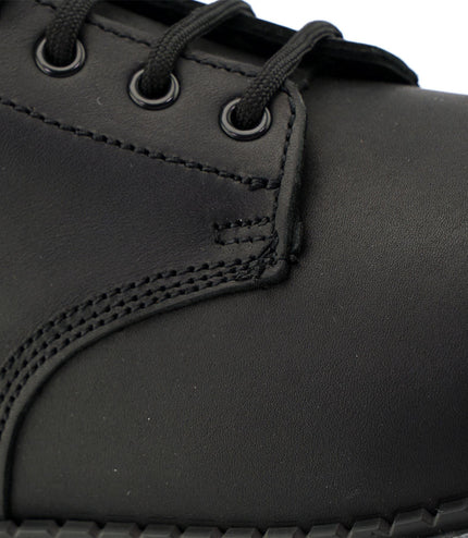 Grinders Unisex Black Stag Acs Leather Steel Toe Cap Lace Up Boots