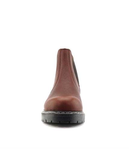 Grinders Unisex Wine Chelsea Acs Leather Ankle Slip On Boots