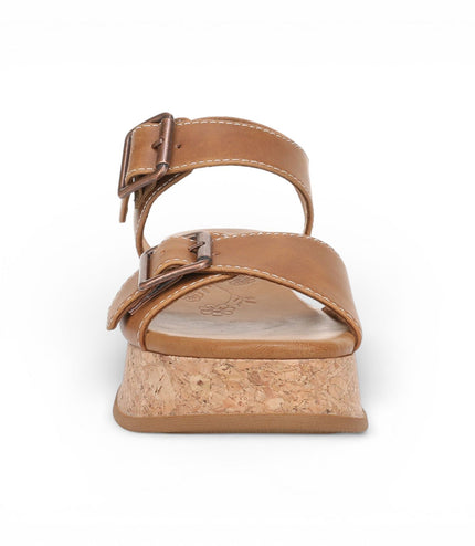 Blowfish Malibu Women’s Tan Faux Leather Platform Sandals - Magical