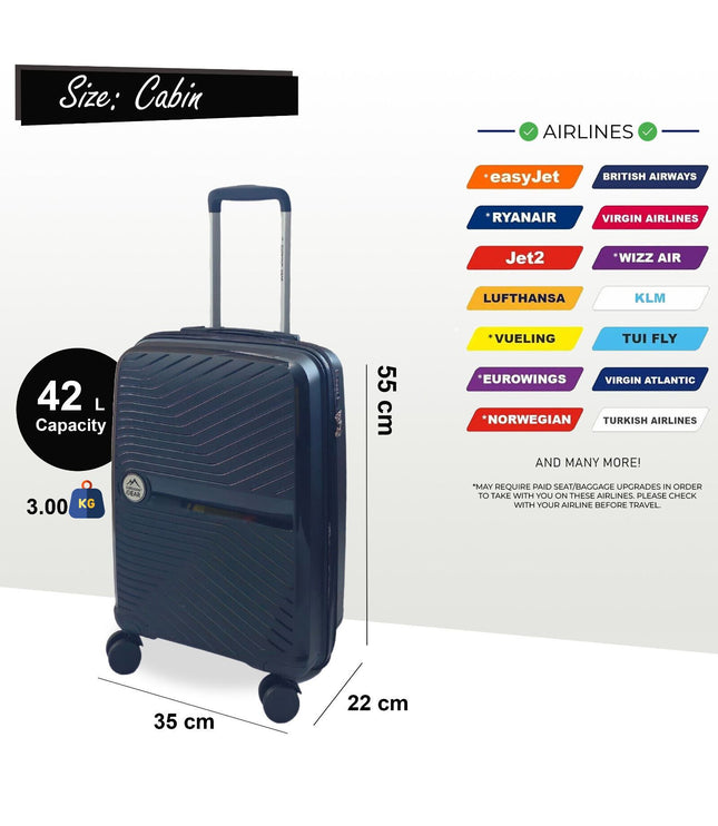 Acton Cabin Hard Shell Suitcase in Black