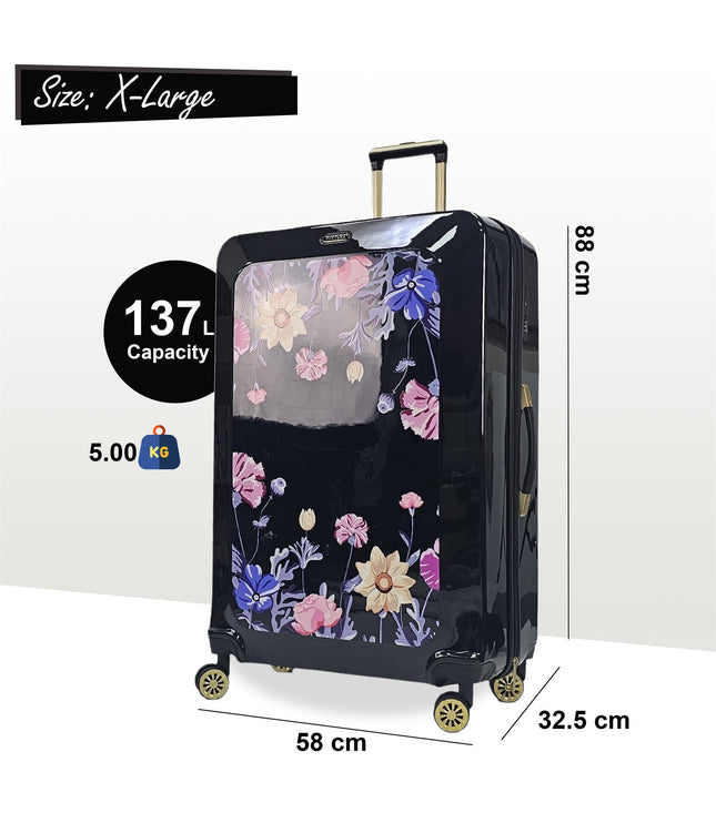 Canvey Extra Large Hard Shell Suitcase in Black