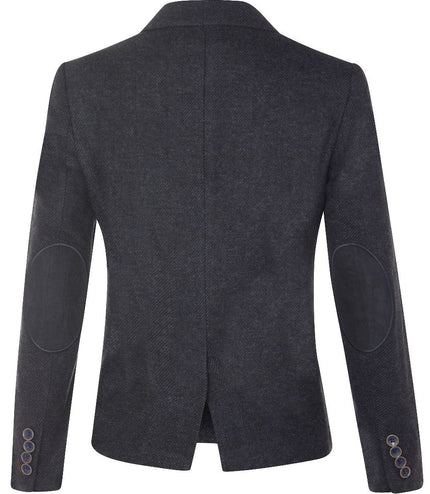 Womens Tweed 1920s Herringbone Navy Blazer