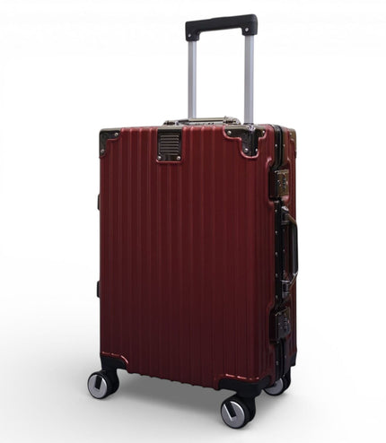 Airdrie Cabin Hard Shell Suitcase in Charcoal Red