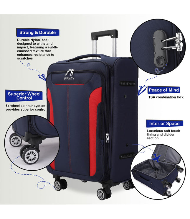 Delta Medium Hard Shell Suitcase in Navy