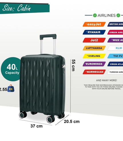 Burnaby Cabin Hard Shell Suitcase in Green