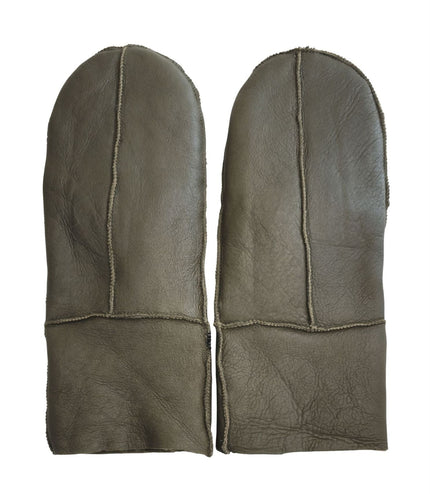 Infinity Leather Womens Green Genuine Real Sheepskin Mittens Warm Gloves