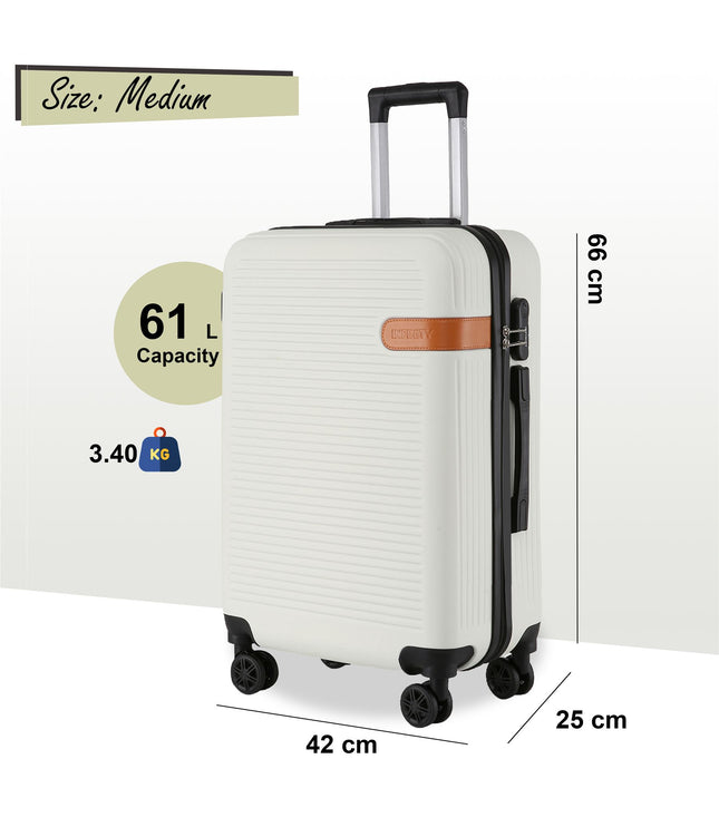 Calgary Medium Hard Shell Suitcase in Cream