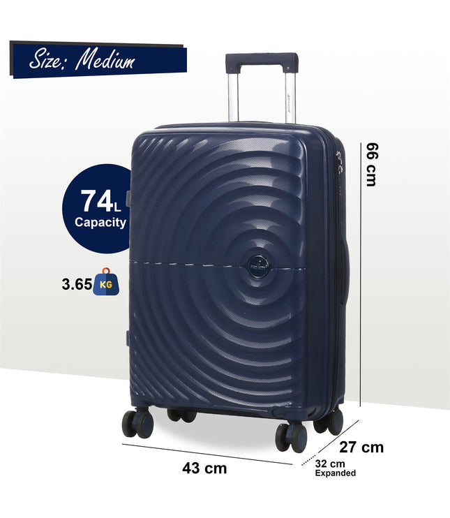 Balranald Medium Hard Shell Suitcase in Dark Blue