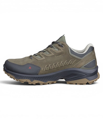 Ecco Men's Green Leather Waterproof Hiking Trainer Sneaker Shoes - Receptor XP
