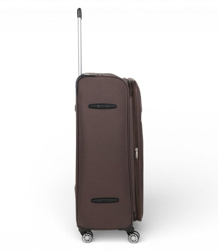 Carrollton Large Soft Shell Suitcase in Brown