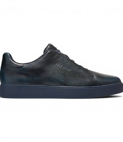 Cole Haan Men's GrandPro Luxe Mile Trainer Blue Leather Sneakers - C44436