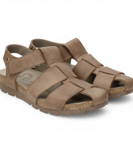 Panama Jack Men's Waterproof Taupe Leather Sandals - Stanley C8
