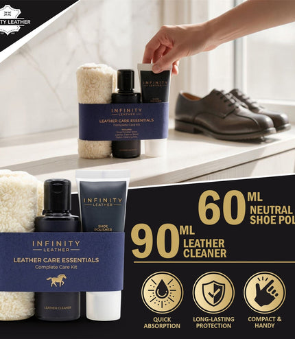 Leather Cleaner, Polish & Glove Smooth Leather Kit