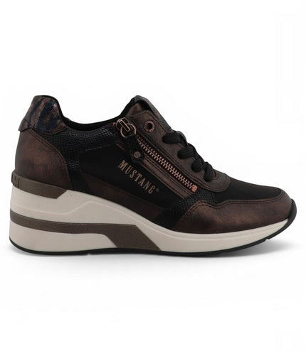 Mustang Women's Black Platform Sneaker Trainer Casual Shoes - M0872003