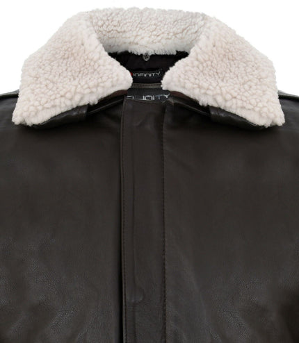 Mens Air Force A2 Cowhide Bomber Jacket-Montreal - Brown