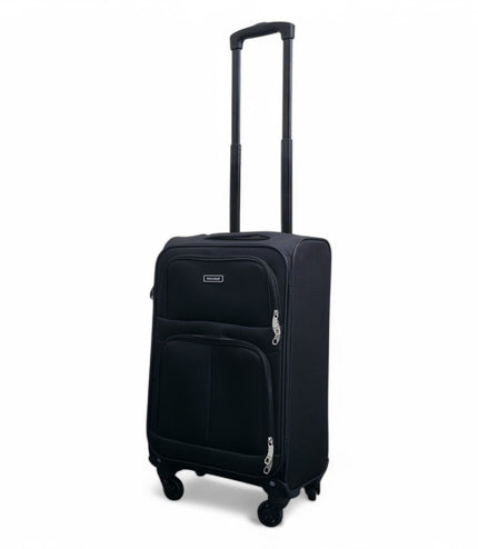 Tahara Cabin Soft Shell Suitcase in Black