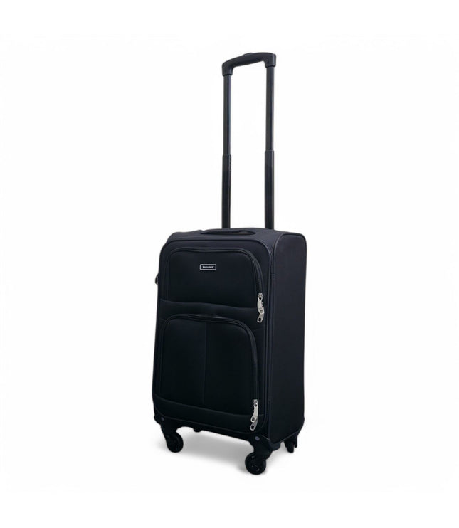Tahara Cabin Soft Shell Suitcase in Black