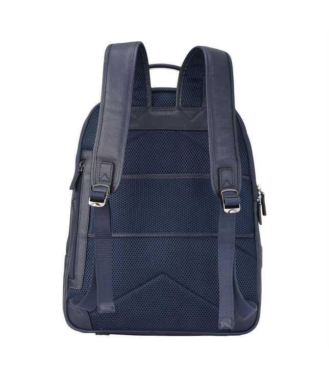 Genuine Leather Navy Blue Vintage Rucksack Laptop Bag Travel Backpack - Capri