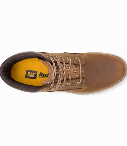 Caterpillar (CAT) Men's Pursue Brown Leather Everyday Work Hiking Ankle Boots