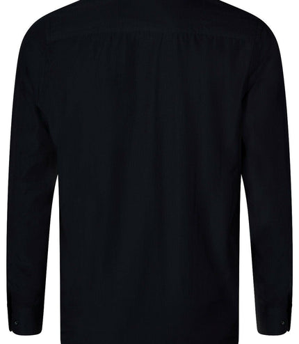Mens Club Collar Black Shirt 1920s Peaky Blinders With Bar Poplin Pin Smart
