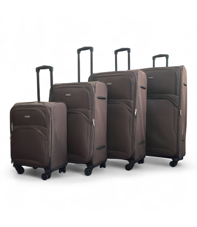 Gosford Set of 4 Soft Shell Suitcase in Brown