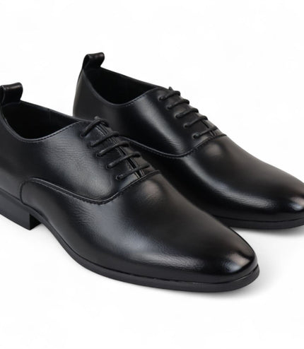 Men's Black Classic Lace Up Oxford Derby Shoes