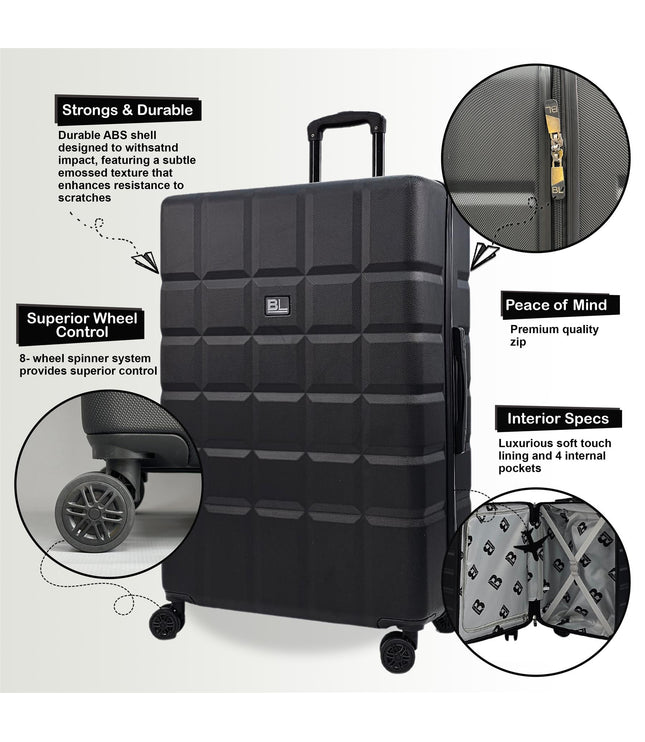 Cotgrave Medium Soft Shell Suitcase in Black