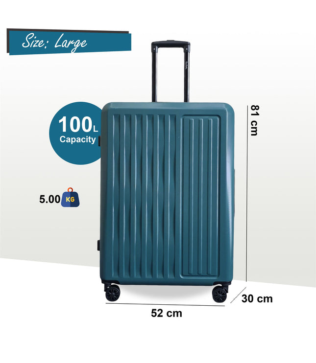 Croydon Large Hard Shell Suitcase in Green