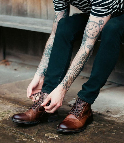Windsorsmith Mens Brown Leather Casual Chelsea Chukka Ankle Boots - Beau
