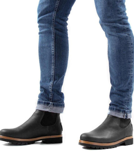Panama Jack Men's Beny Igloo C1 Black Waterproof Leather Chelsea Boots