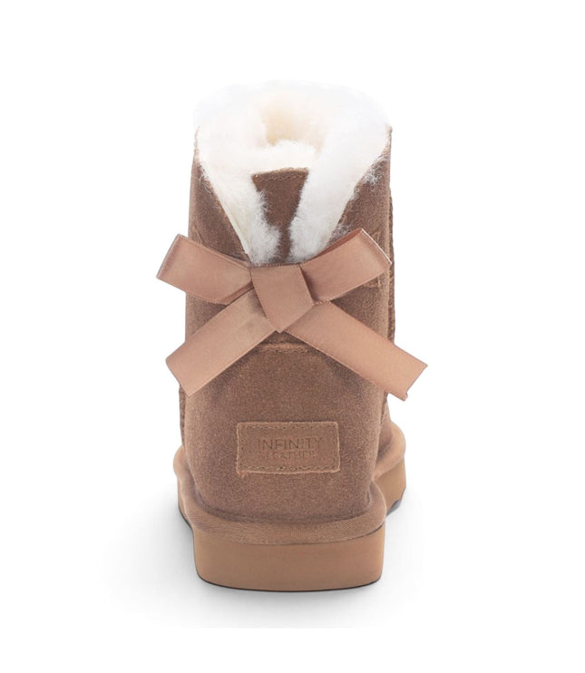 Women's Chestnut Tan Genuine Sheepskin Real Fur Winter Ankle Boots - Eclipse