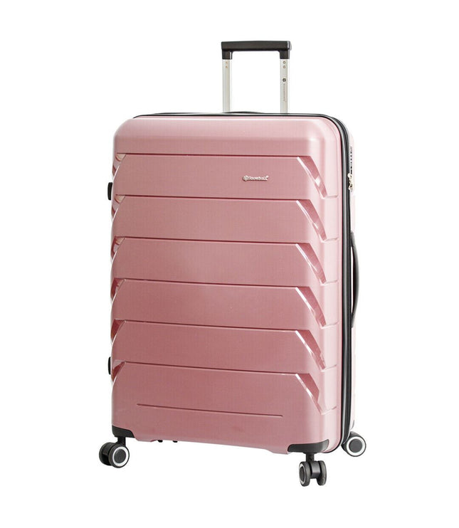 Cleckheaton Large Hard Shell Suitcase in Rose Gold