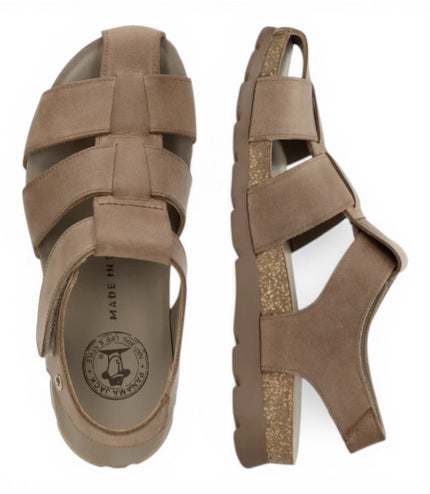 Panama Jack Men's Waterproof Taupe Leather Sandals - Stanley C8