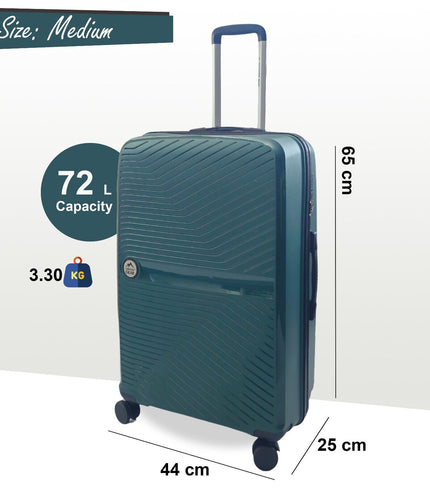 Acton Medium Hard Shell Suitcase in Green